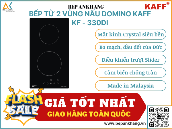 Bếp từ 2 cùng nấu domino KAFF KF - 330DI - Made in Malaysia